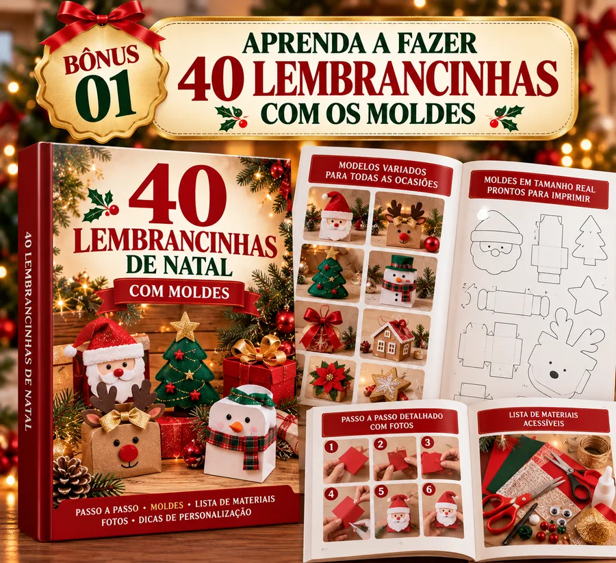 Capa do bônus 40 Lembrancinhas com Moldes em Tamanho Real
