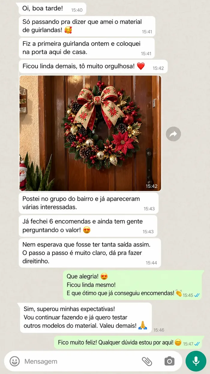 Conversa real de cliente no WhatsApp 2