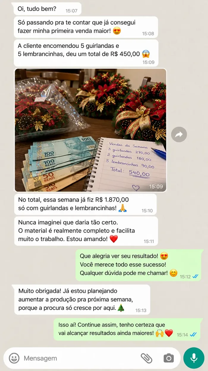 Conversa real de cliente no WhatsApp 5